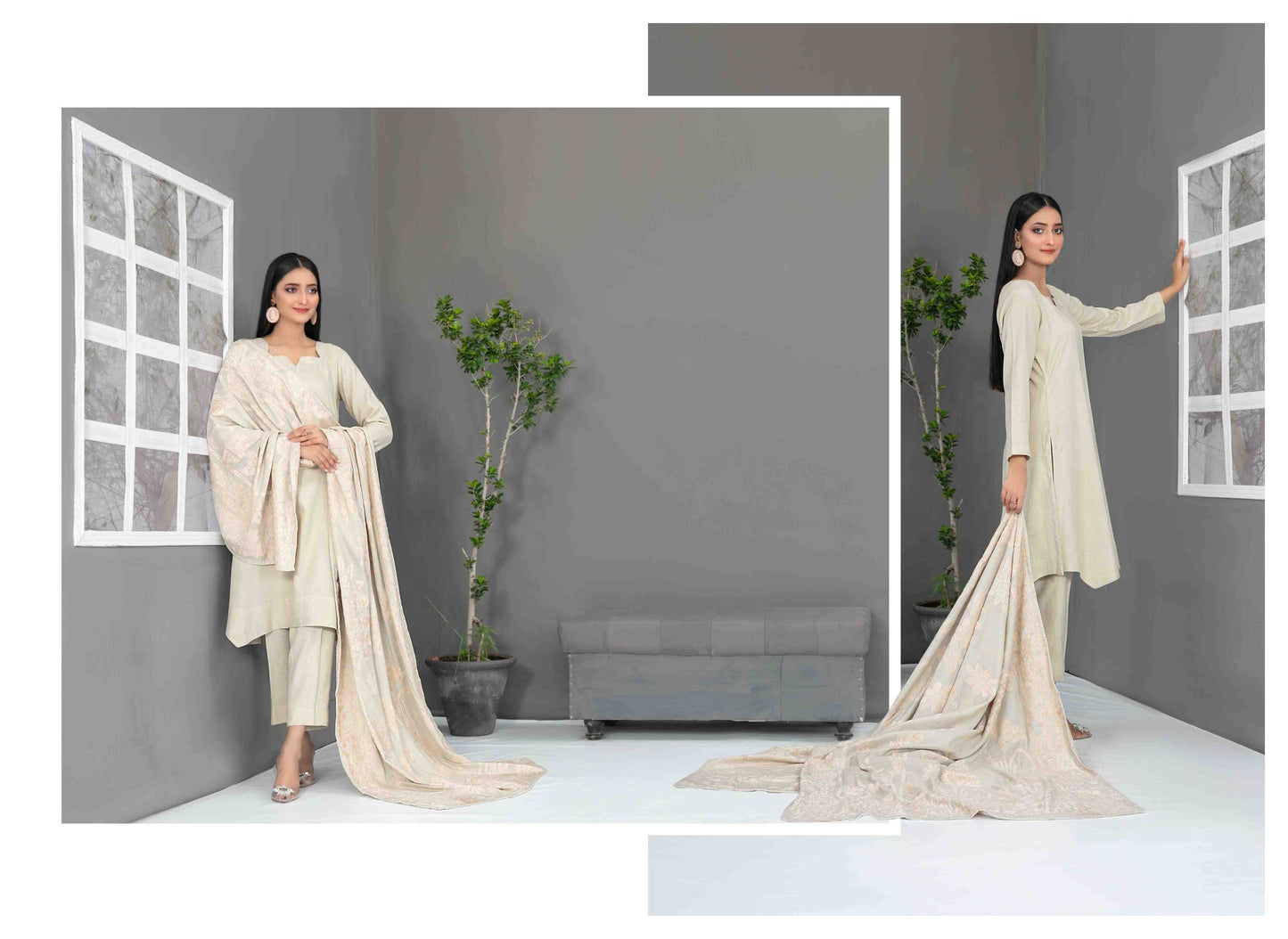 ELADARI Peach Leather Tawwakkal 53 - Waheed Javaid Collections
