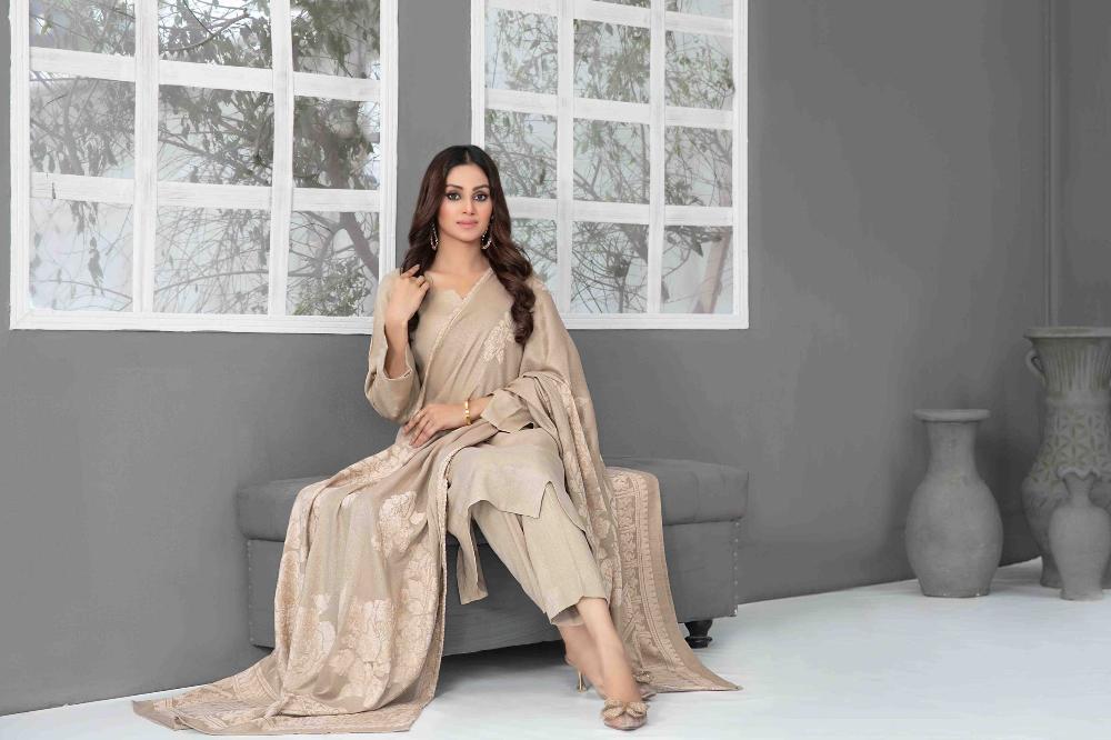 ELADARI Peach Leather Tawwakkal 58 - Waheed Javaid Collections