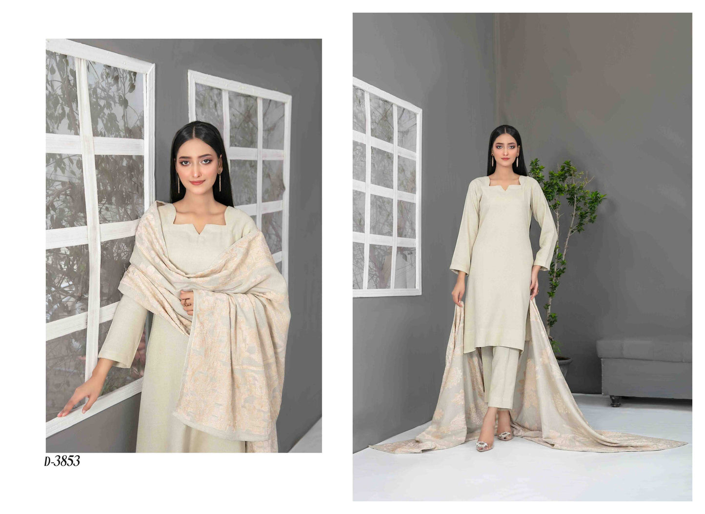 ELADARI Peach Leather Tawwakkal 53 - Waheed Javaid Collections