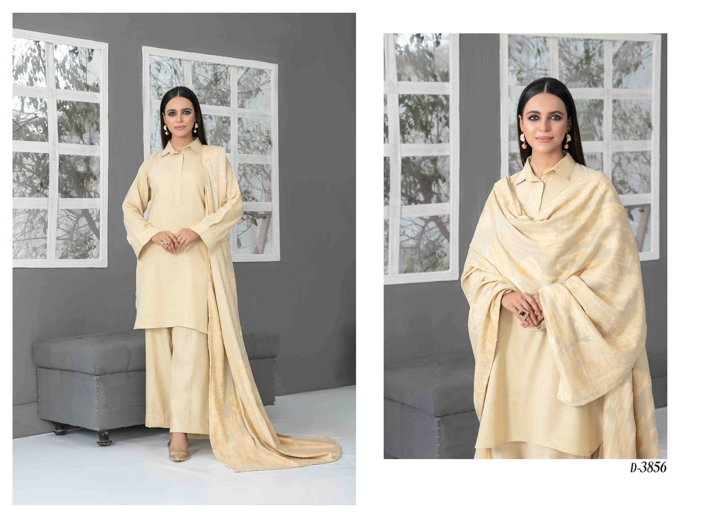 ELADARI Peach Leather Tawwakkal 56 - Waheed Javaid Collections