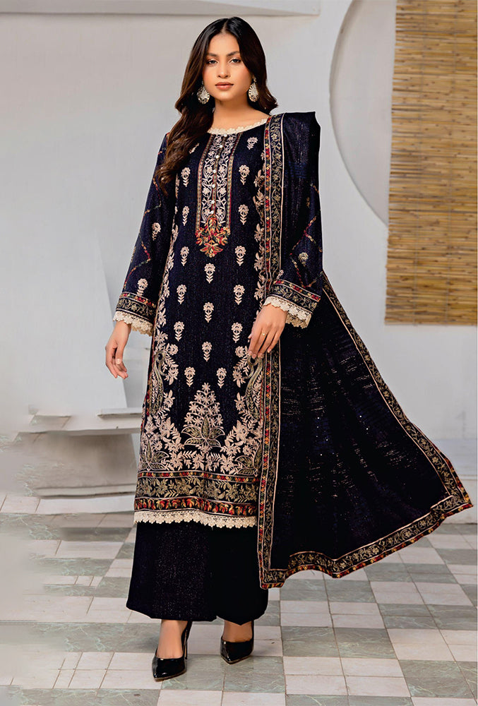 Noir Zari Winter Wool Mahay 03