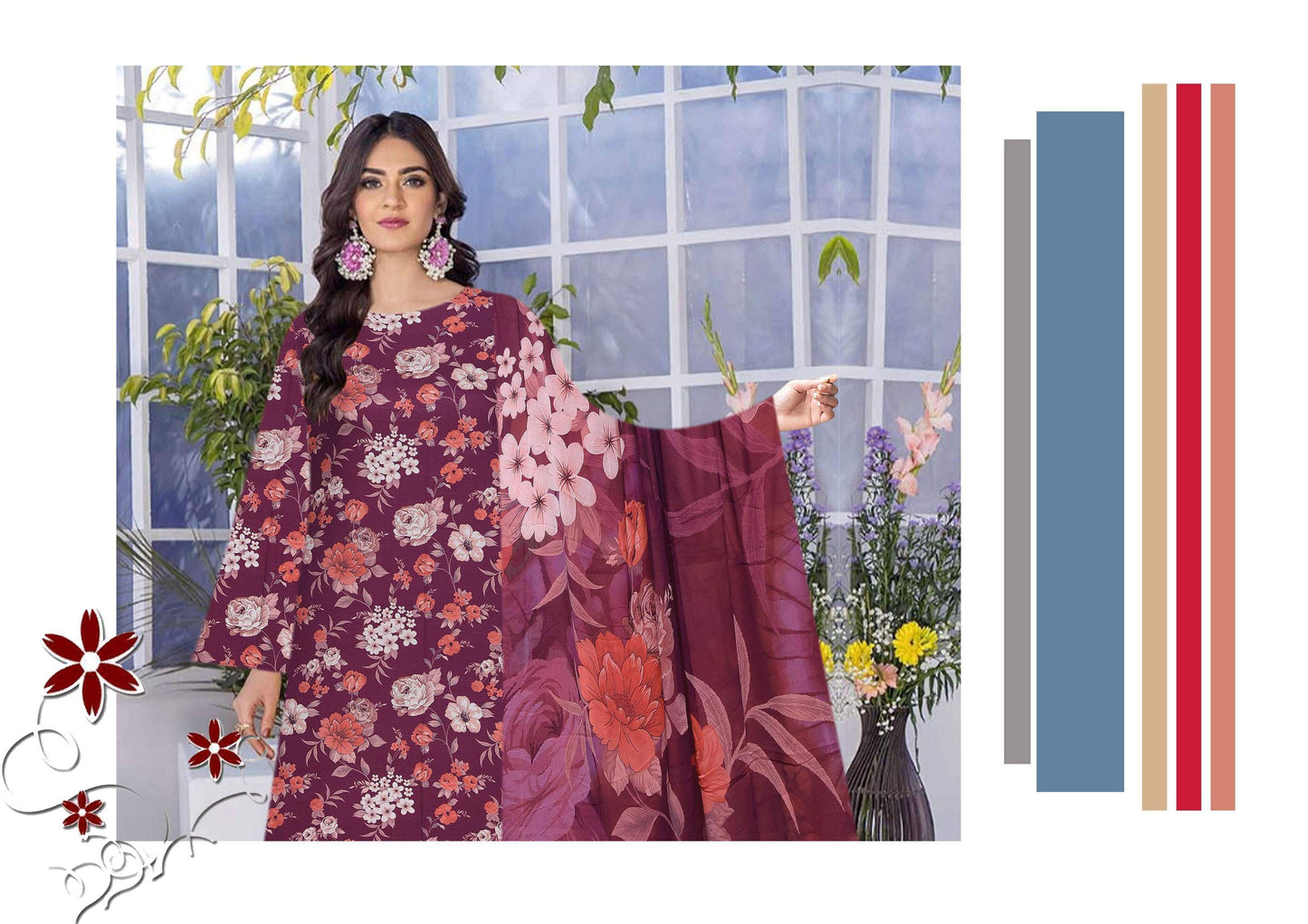 Saffron Viscose Full Print All over #5