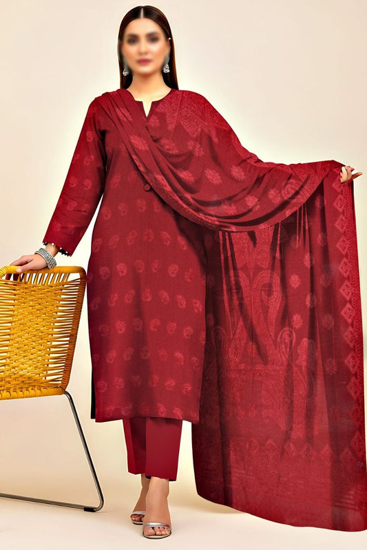 Mahpara Jacquard Wool Velvet Broosha #3