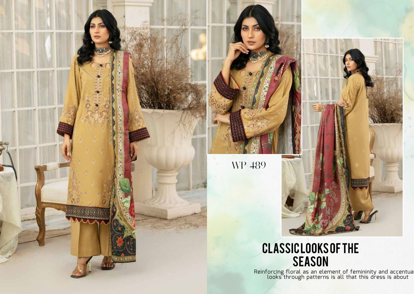 Tabeer winter Slub By Wania #WP489