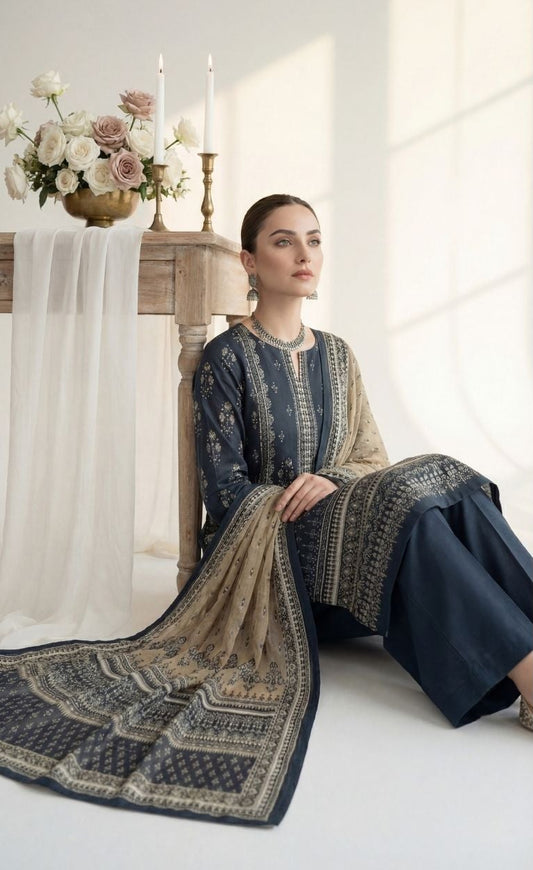 Anchal Printed banna Dora Lawn 3 piece 06