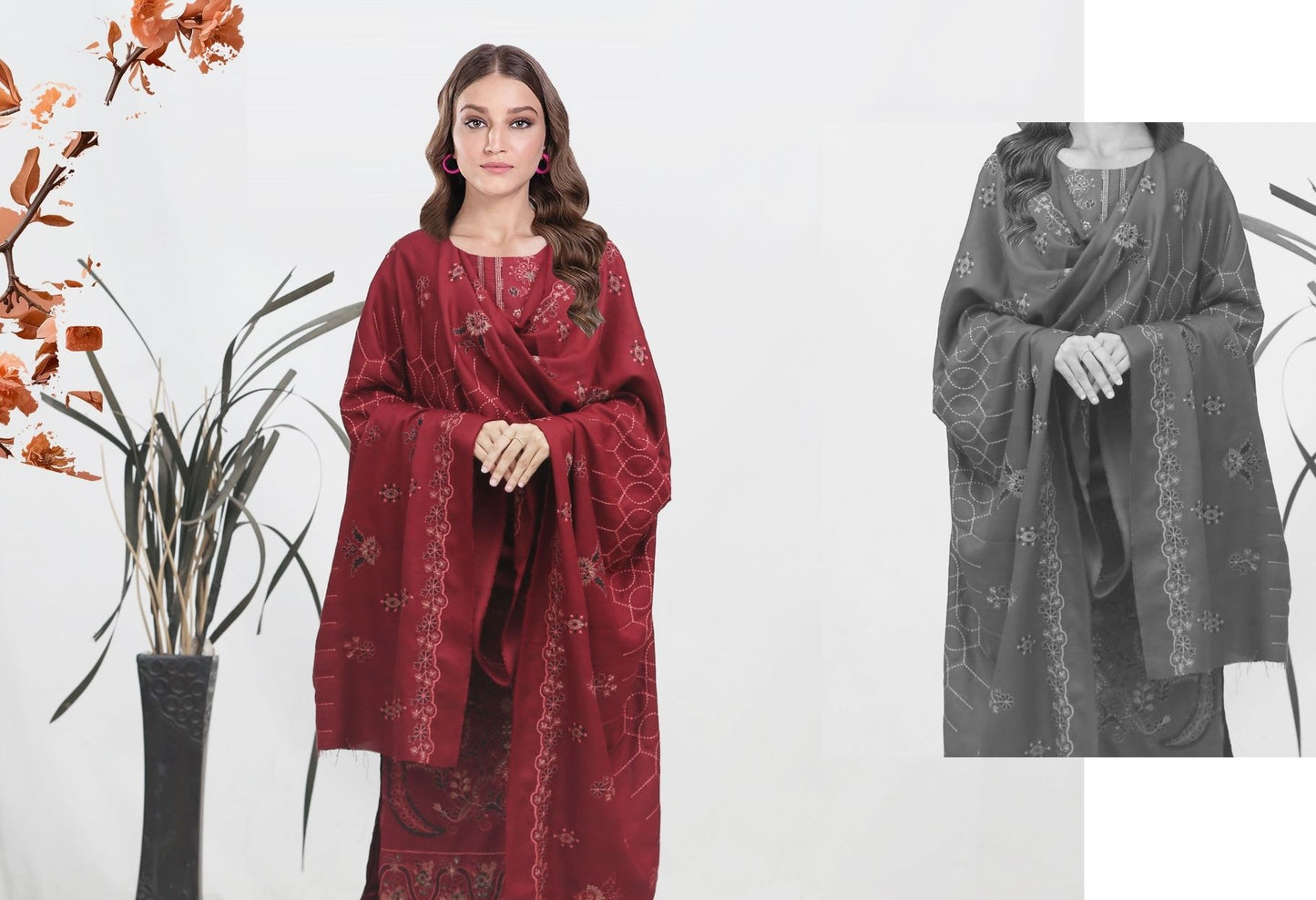 Chamki Preimum Wool Embroidered 3 Piece #5