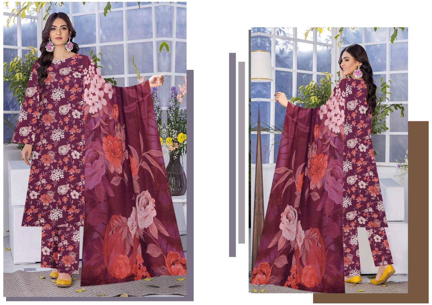 Saffron Viscose Full Print All over #5