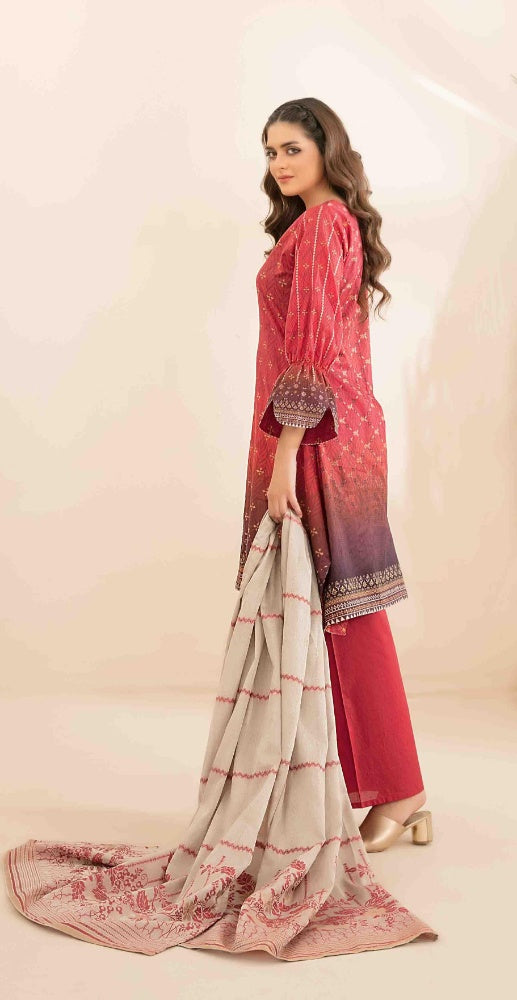 OLA Digital Printed Bana Dora Lawn Tawakkal D-1214