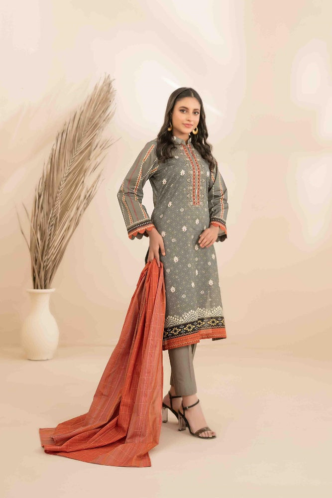 OLA Digital Printed Bana Dora Lawn Tawakkal D-1216