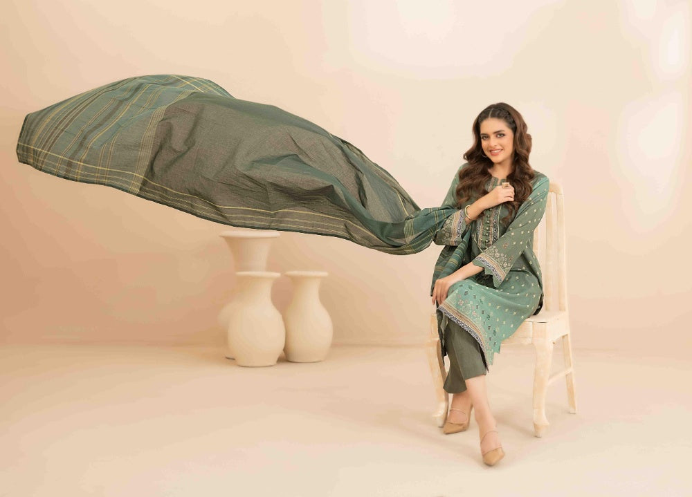 OLA Digital Printed Bana Dora Lawn Tawakkal D-1223