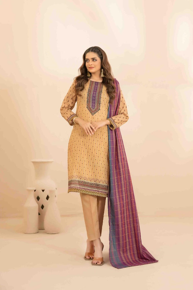OLA Digital Printed Bana Dora Lawn Tawakkal D-1224