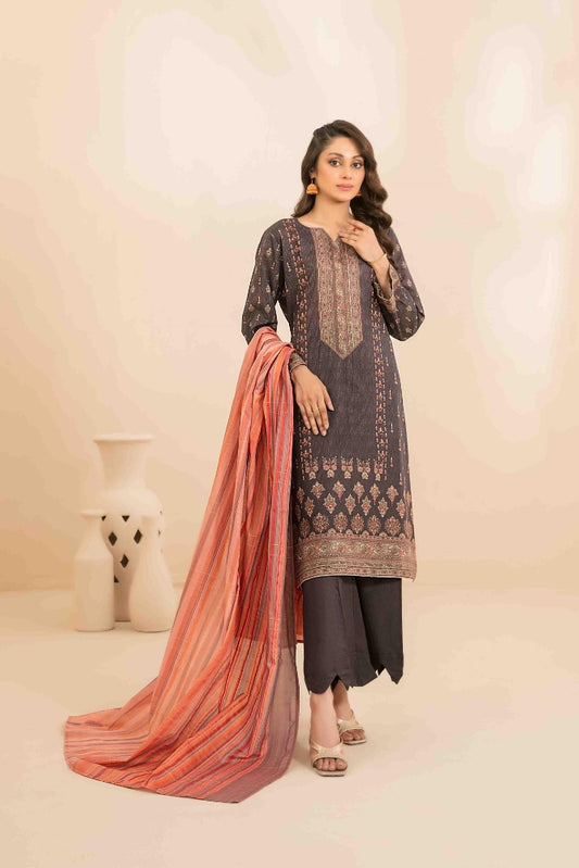 OLA Digital Printed Bana Dora Lawn Tawakkal D-1225