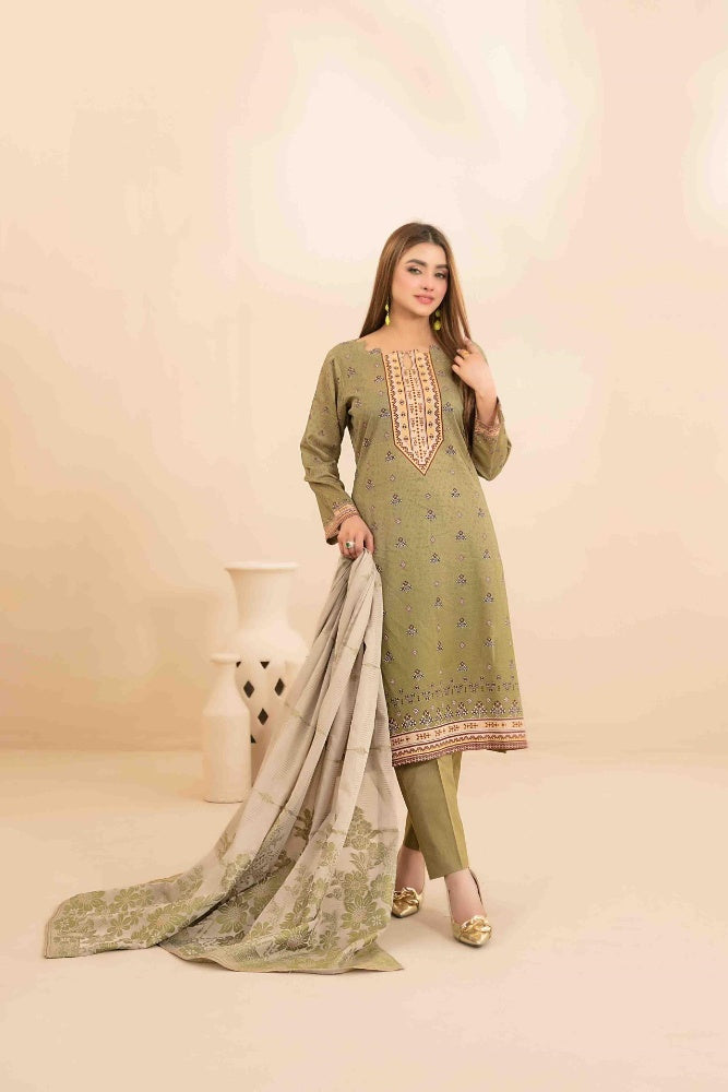 OLA Digital Printed Bana Dora Lawn Tawakkal D-1226