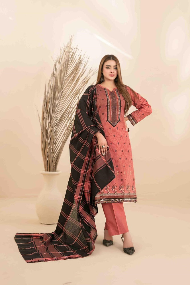 OLA Digital Printed Bana Dora Lawn Tawakkal D-1227