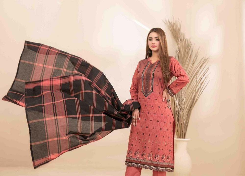 OLA Digital Printed Bana Dora Lawn Tawakkal D-1227
