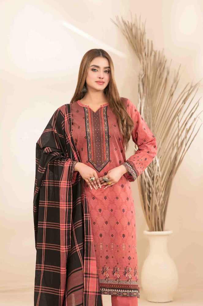 OLA Digital Printed Bana Dora Lawn Tawakkal D-1227