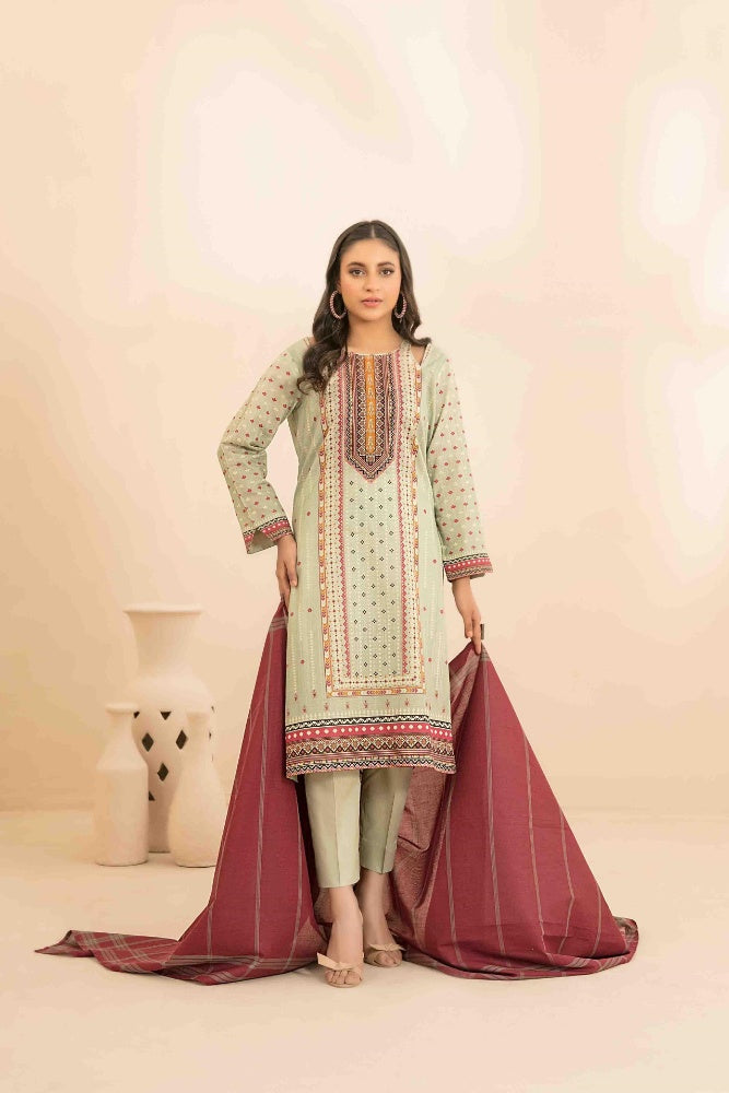 OLA Digital Printed Bana Dora Lawn Tawakkal D-1228