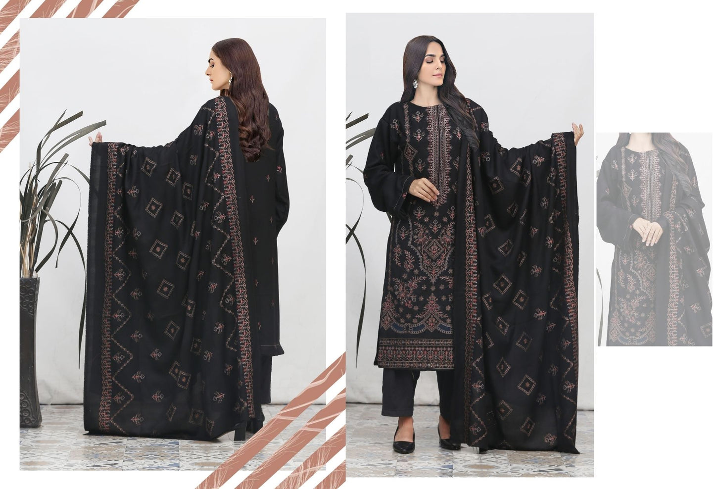 Chamki Preimum Wool Embroidered 3 Piece #6