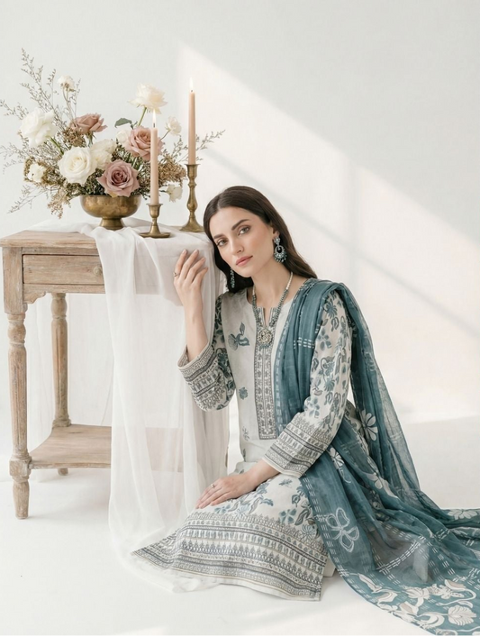 Anchal Printed banna Dora Lawn 3 piece 07