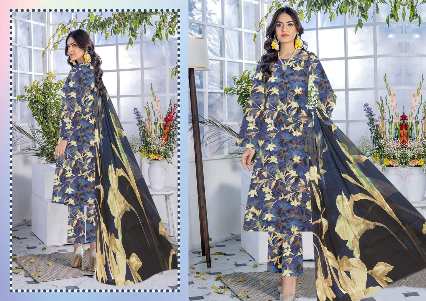 Saffron Viscose Full Print All over #6