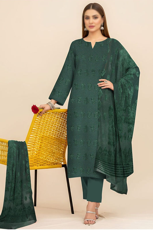Mahpara Jacquard Wool Velvet Broosha #4