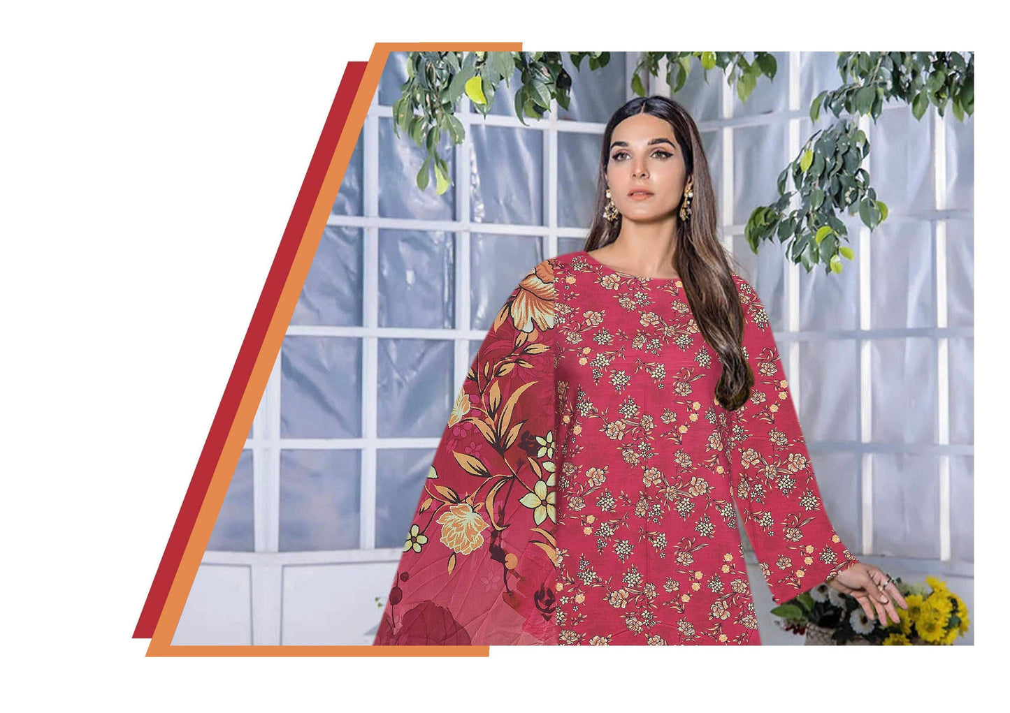 Saffron Viscose Full Print All over #7