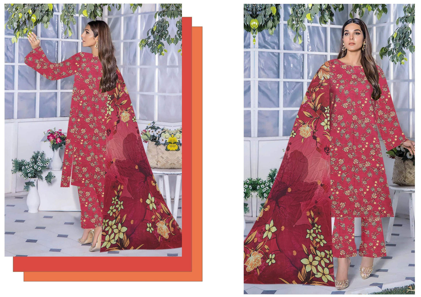 Saffron Viscose Full Print All over #7