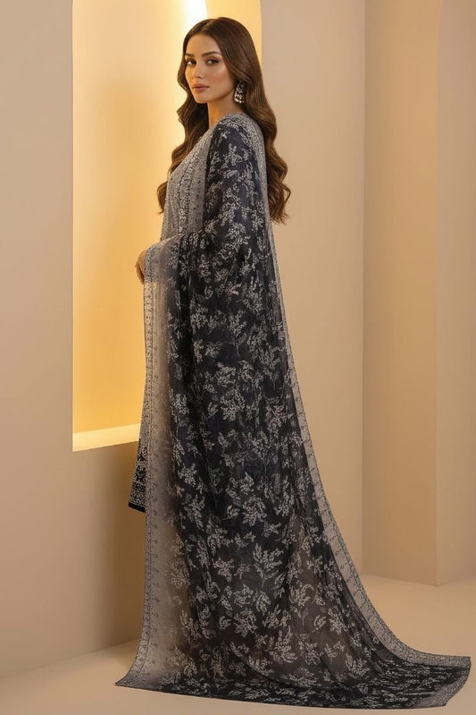 Diva Lawn Embroidered 3 Piece 06 - Waheed Javaid Collections
