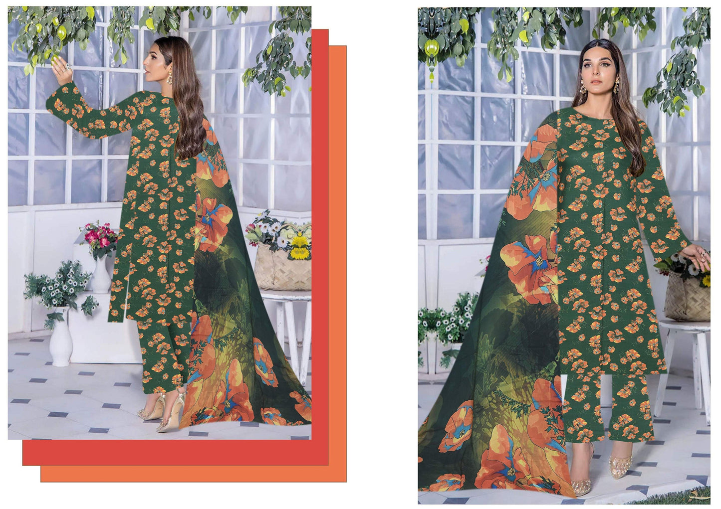Saffron Viscose Full Print All over #10