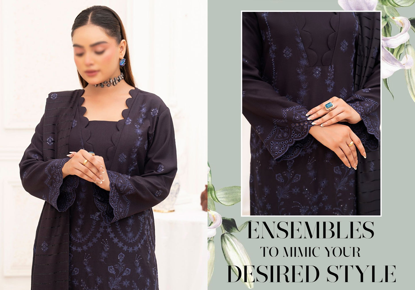 Winter Wool Classic Embroidered Colllection #4
