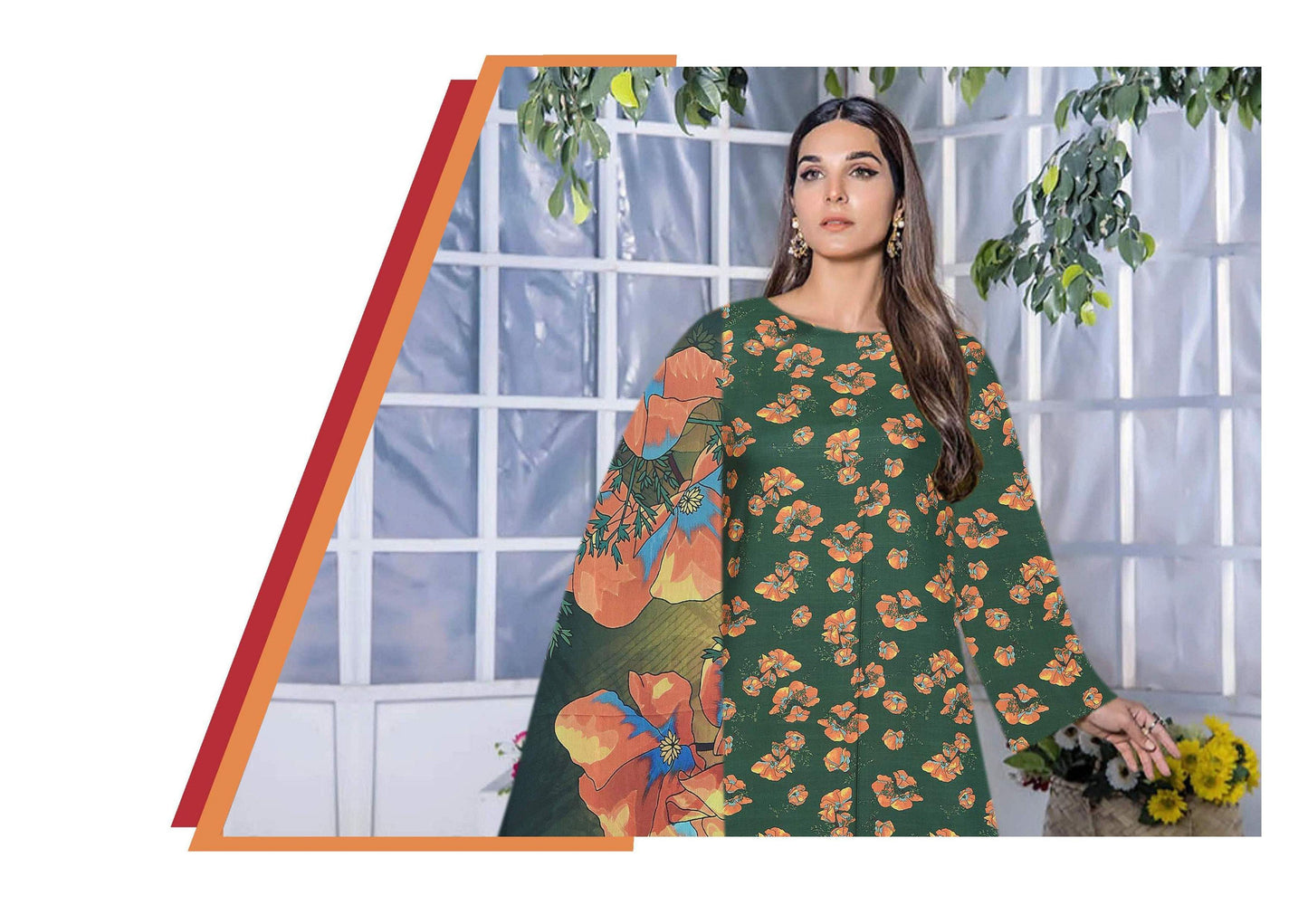 Saffron Viscose Full Print All over #10