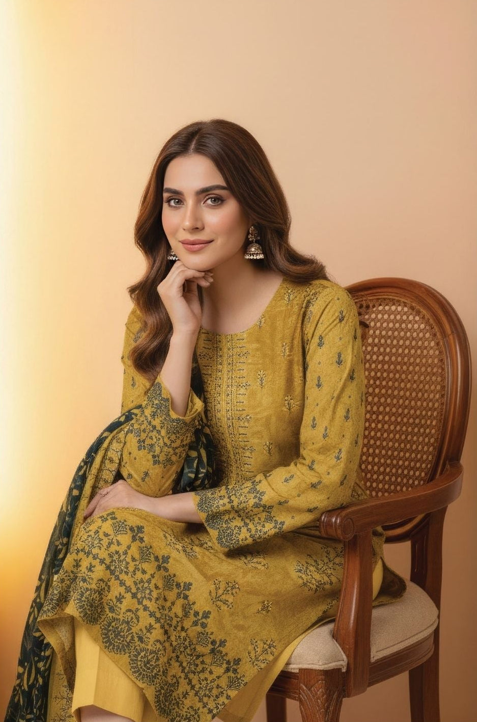 Diva Lawn Embroidered 3 Piece 09 - Waheed Javaid Collections