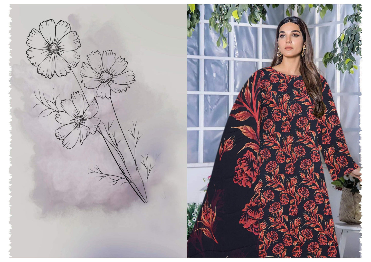 Saffron Viscose Full Print All over #1