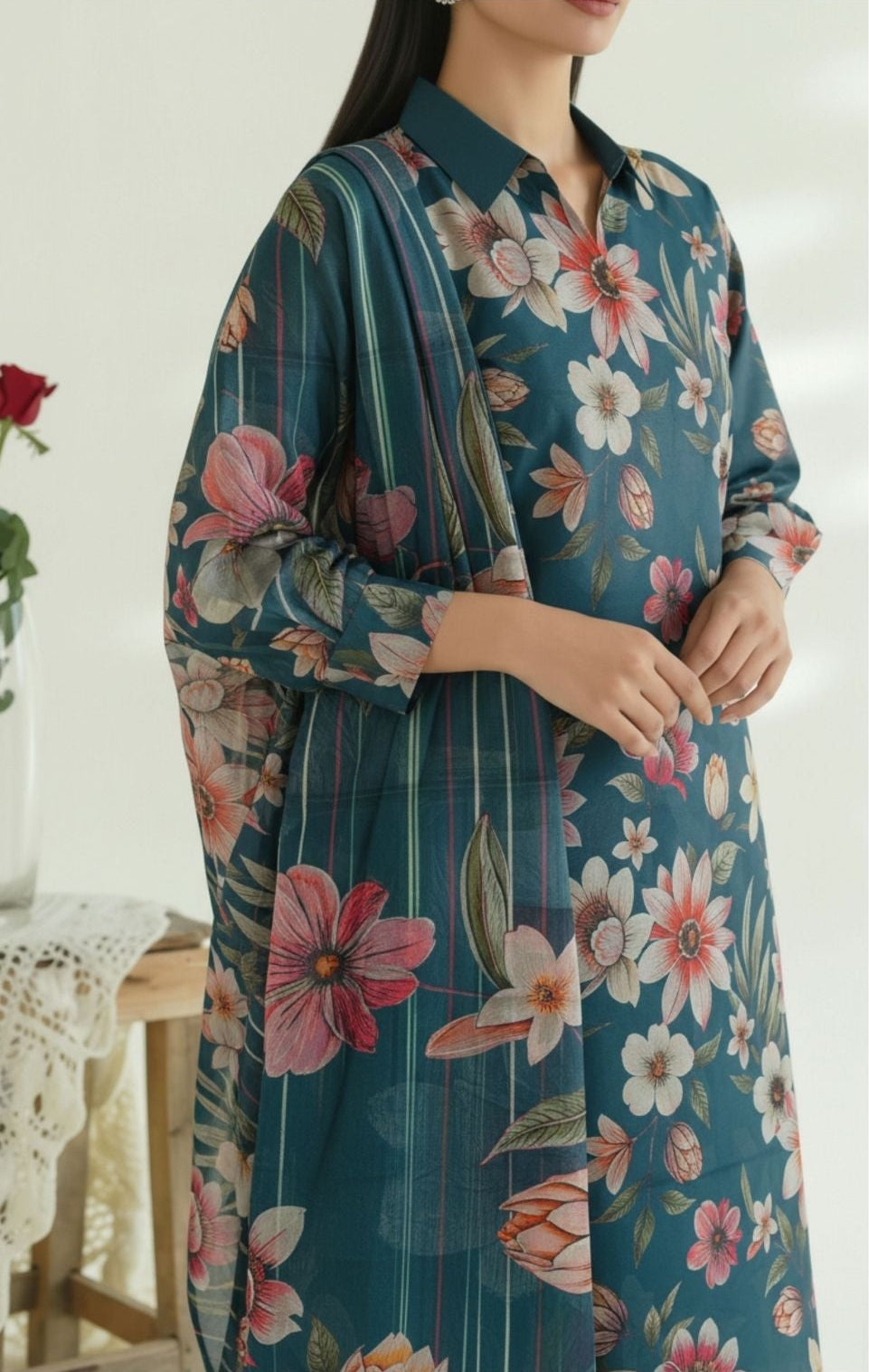 Orang Printed Premium Lawn 3 Piece 01
