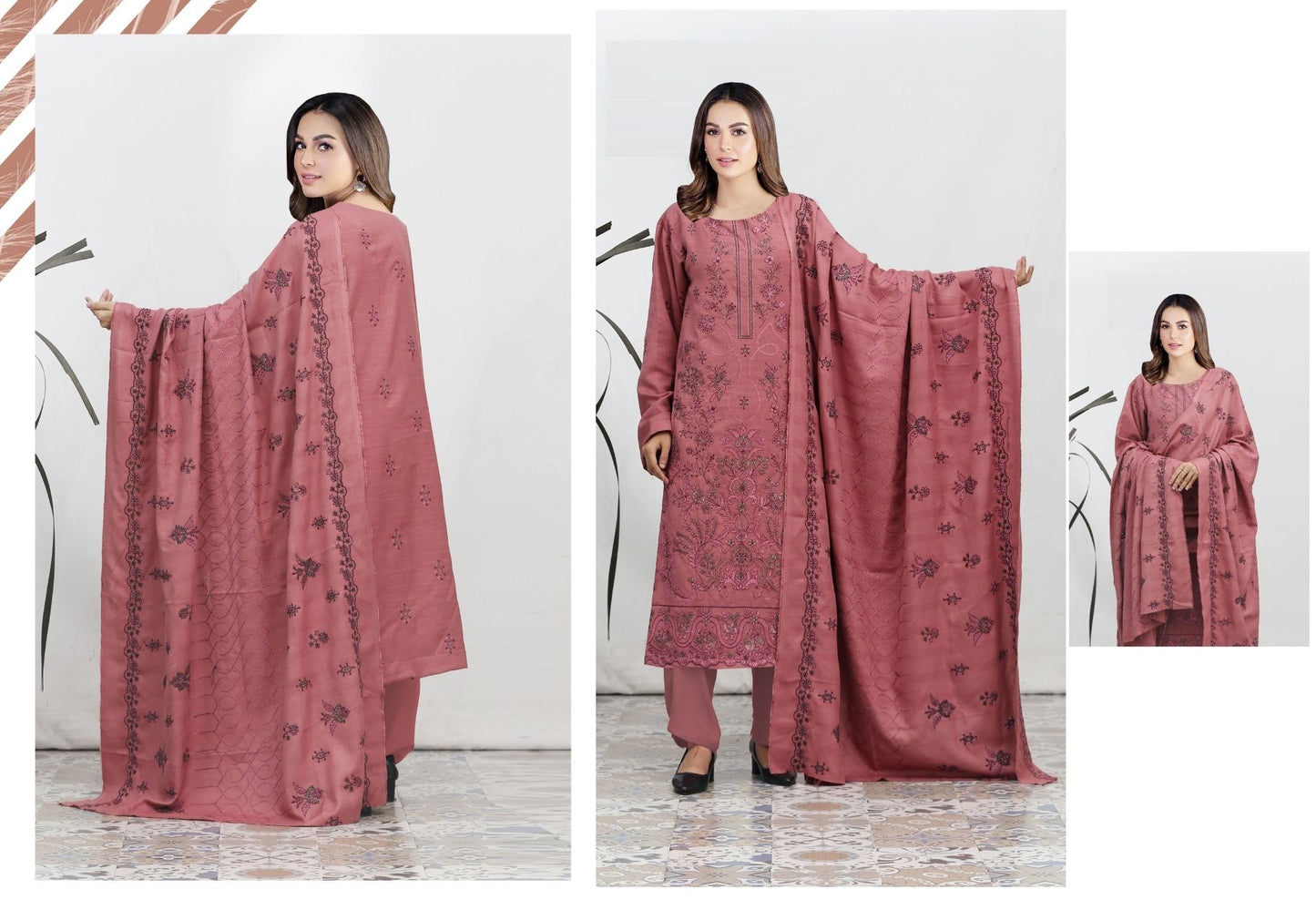 Chamki Preimum Wool Embroidered 3 Piece #1