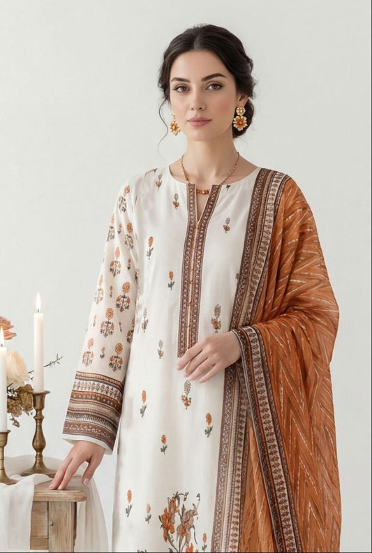 Anchal Printed banna Dora Lawn 3 piece 01