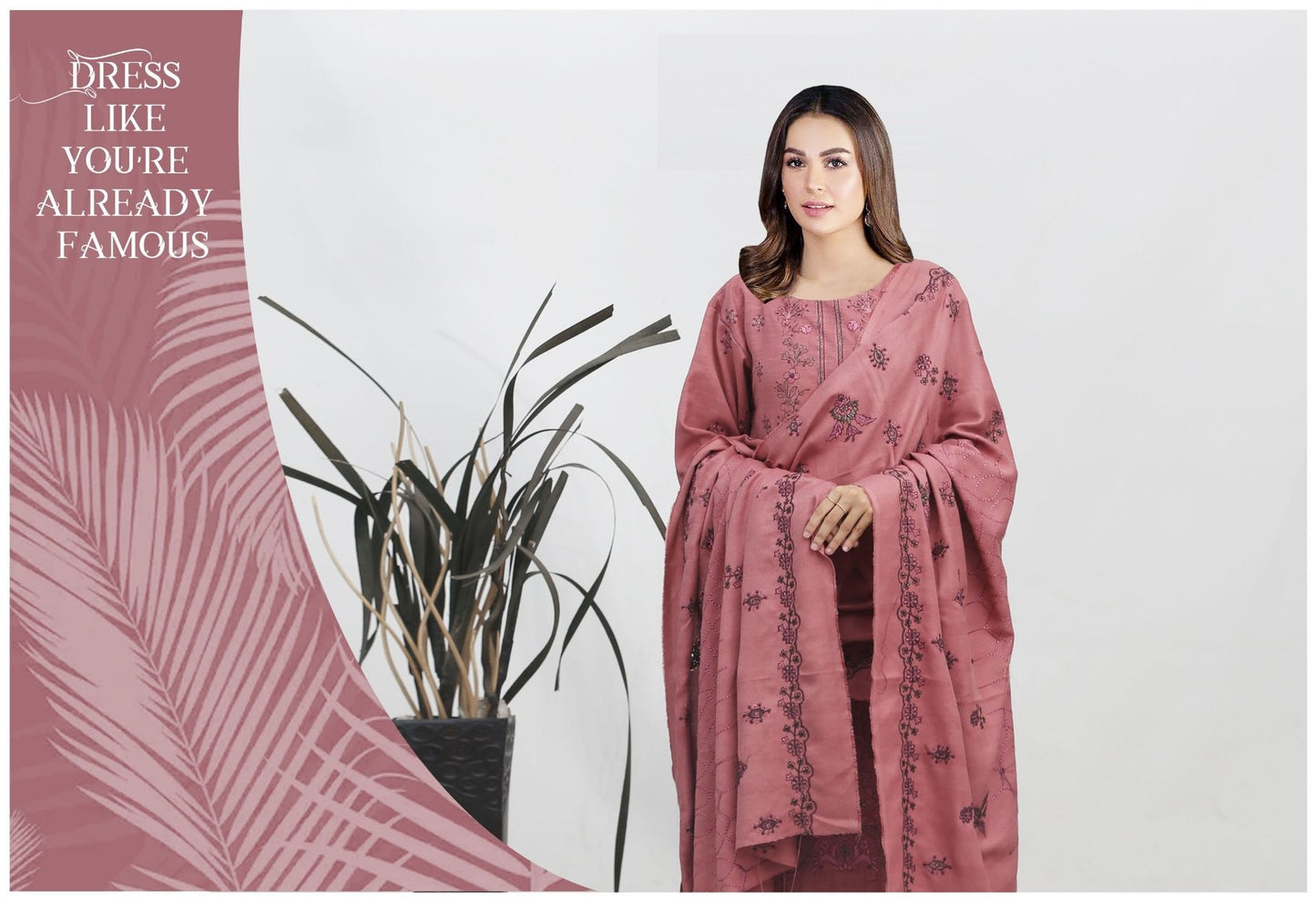 Chamki Preimum Wool Embroidered 3 Piece #1