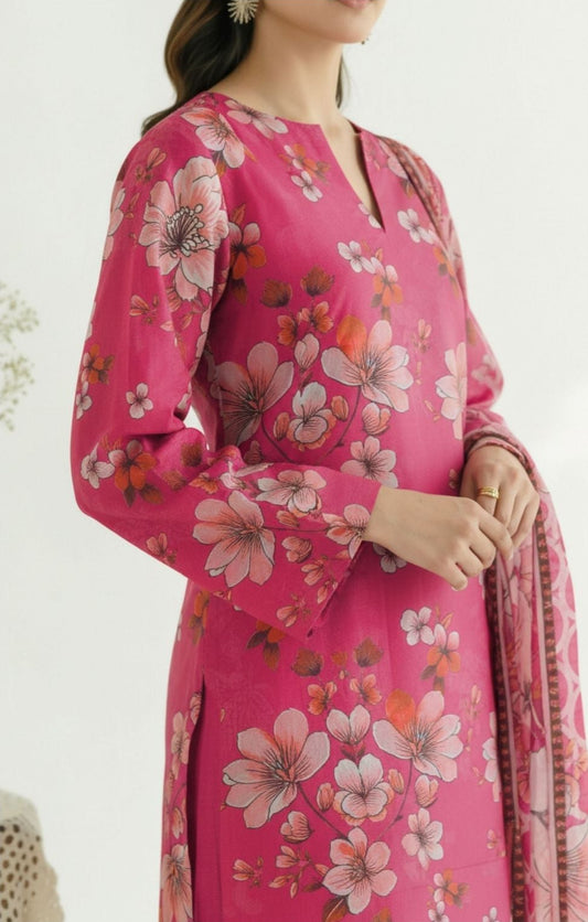Orang Printed Premium Lawn 3 Piece 02