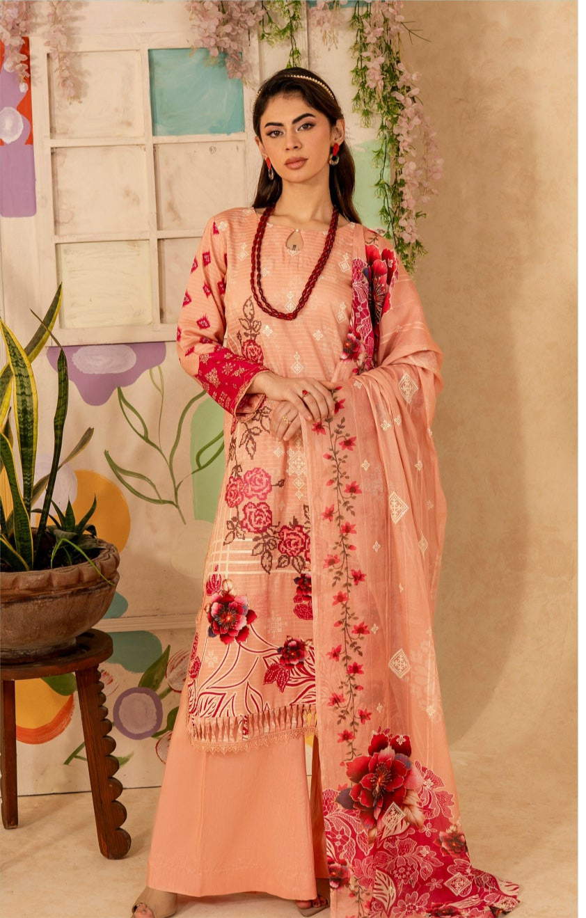 Cross Stich Embroidered Banna Dora Viscose D#8