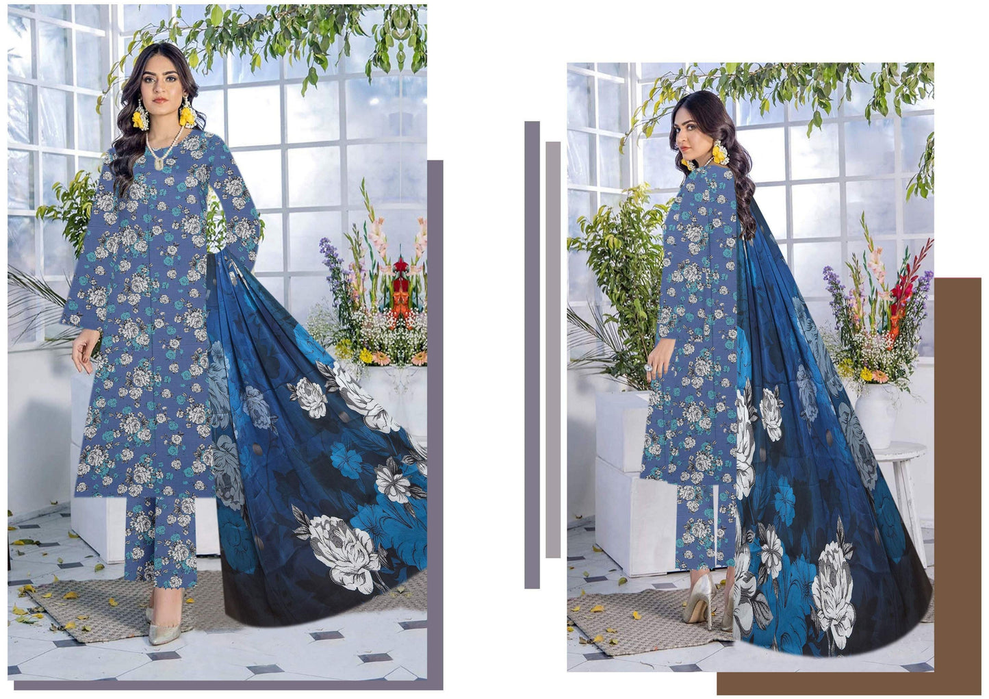 Saffron Viscose Full Print All over #3