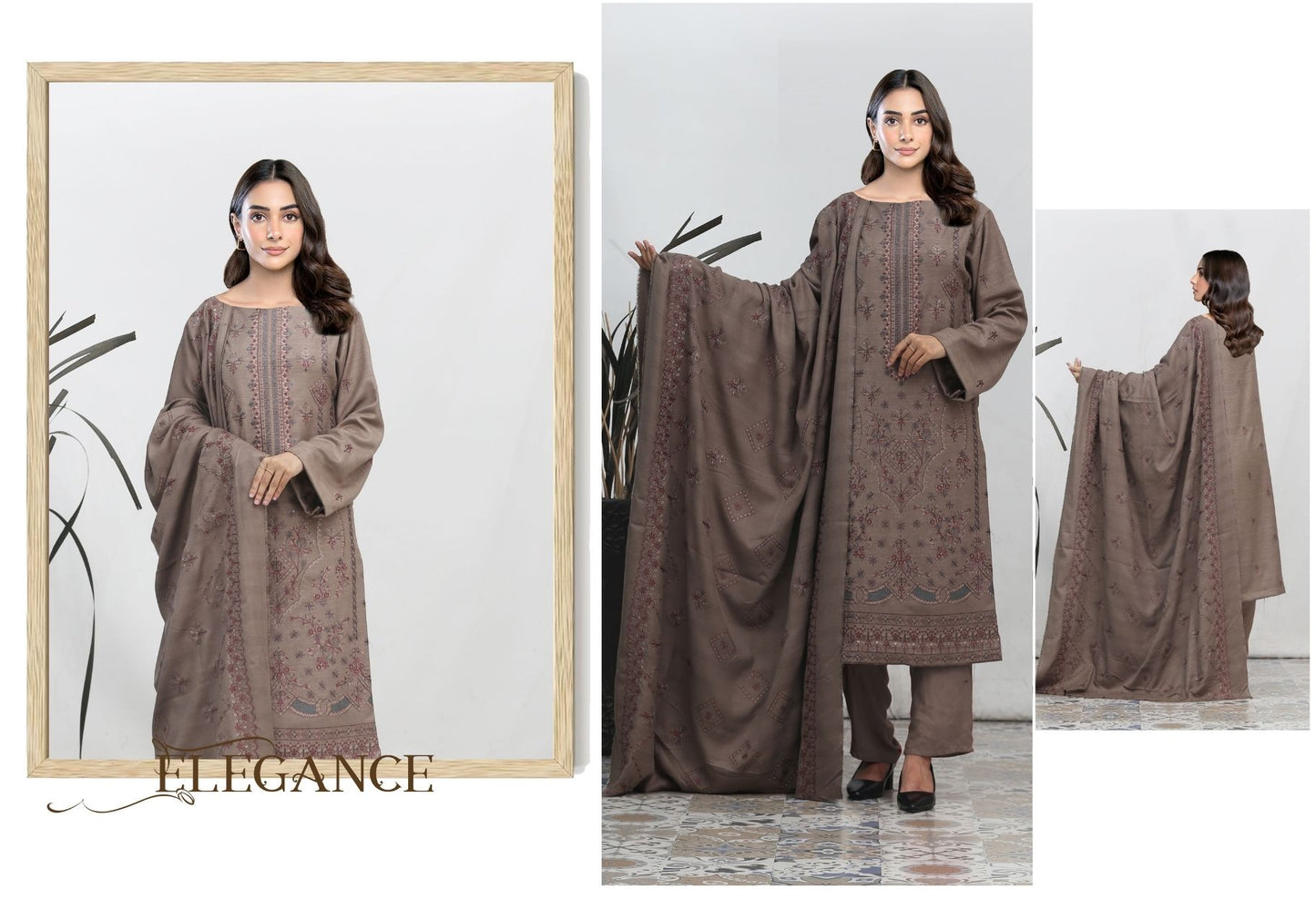 Chamki Preimum Wool Embroidered 3 Piece #4