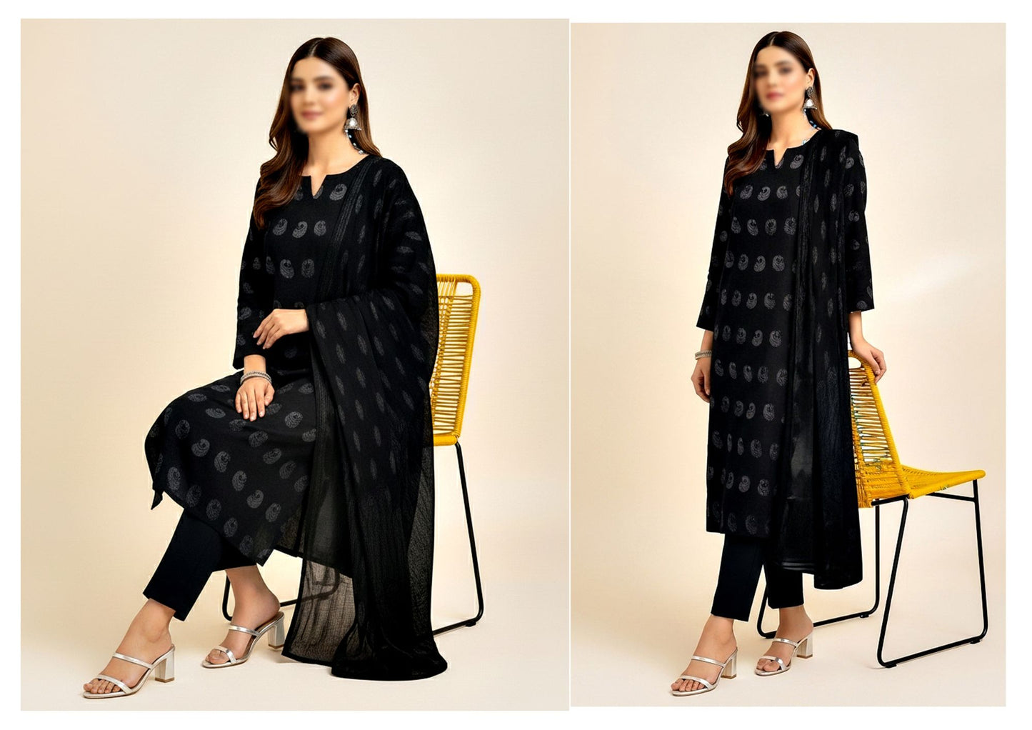Mahpara Jacquard Wool Velvet Broosha #2