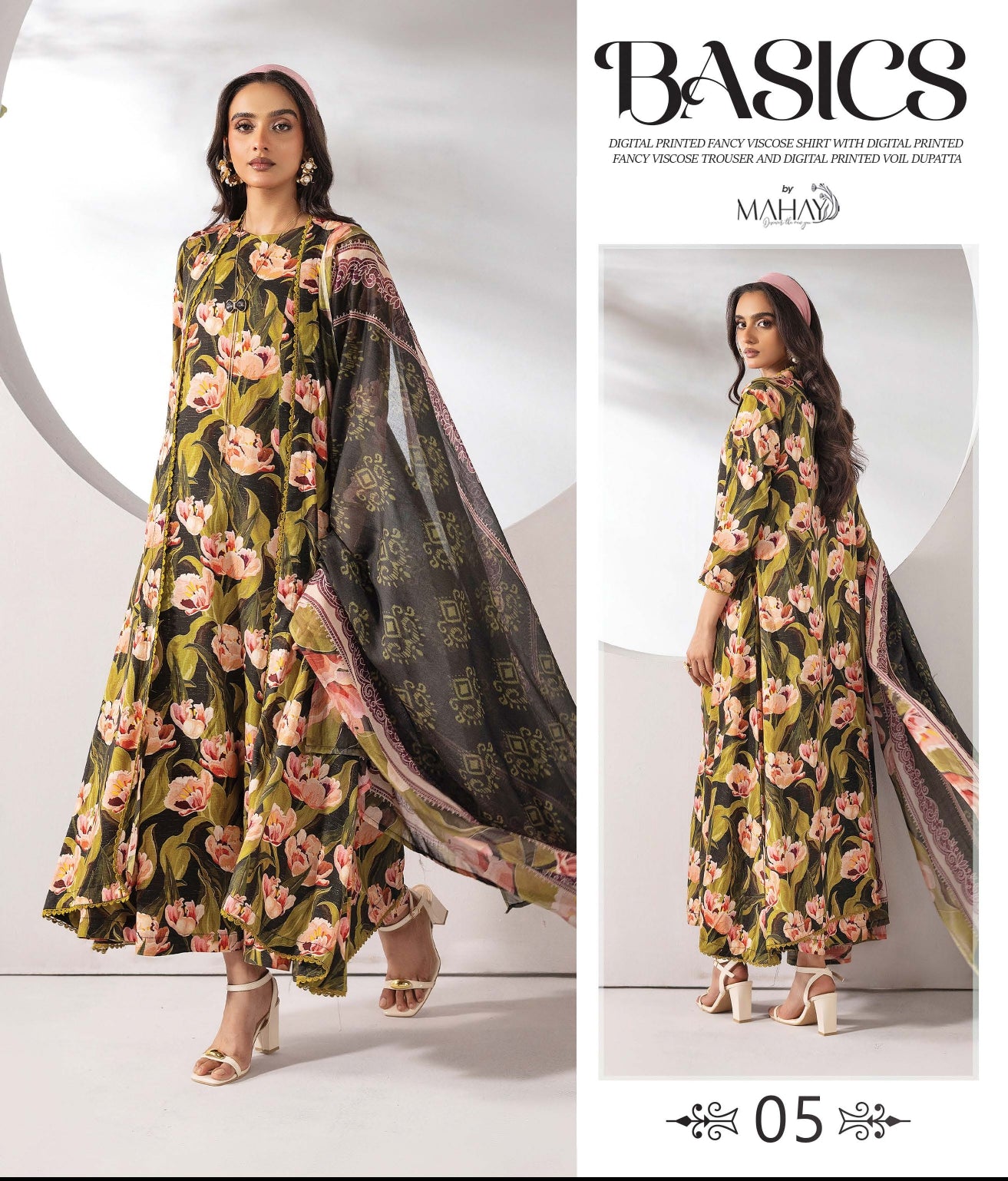 M.Prints Basics Full Visocse Printed Banna Dora #5