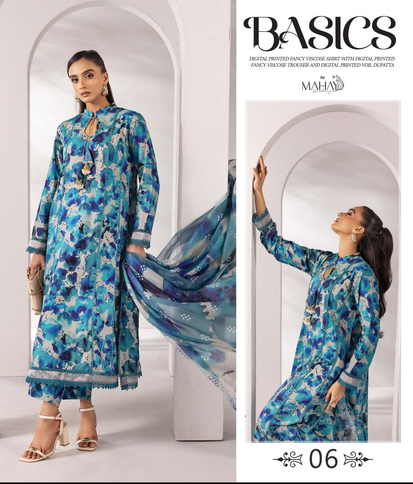 M.Prints Basics Full Visocse Printed Banna Dora #6