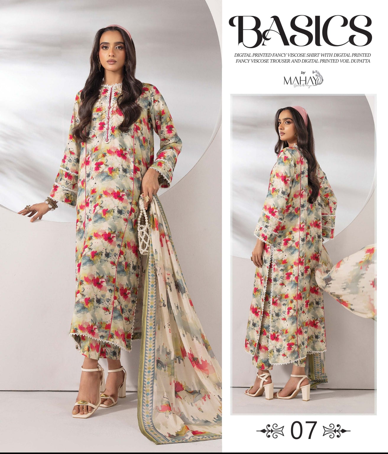 M.Prints Basics Full Visocse Printed Banna Dora #7