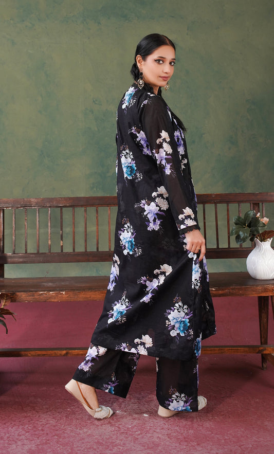 Blossom All over 2 Piece Lawn 539 - Waheed Javaid Collections