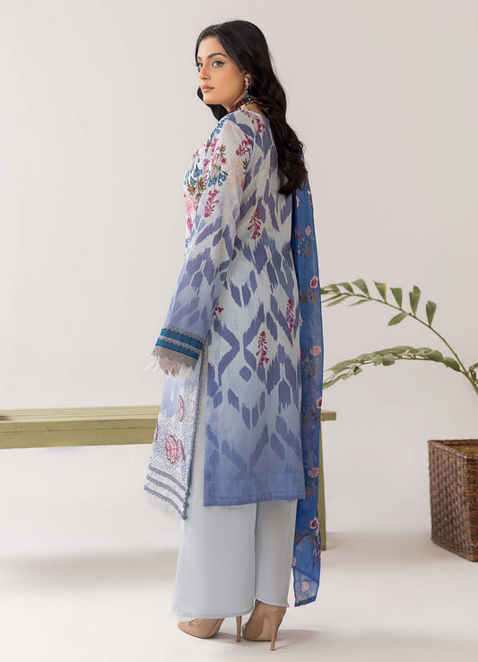 Cocktail Lawn Print Embroidered 3 Piece 01