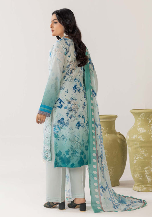 Cocktail Lawn Print Embroidered 3 Piece 06