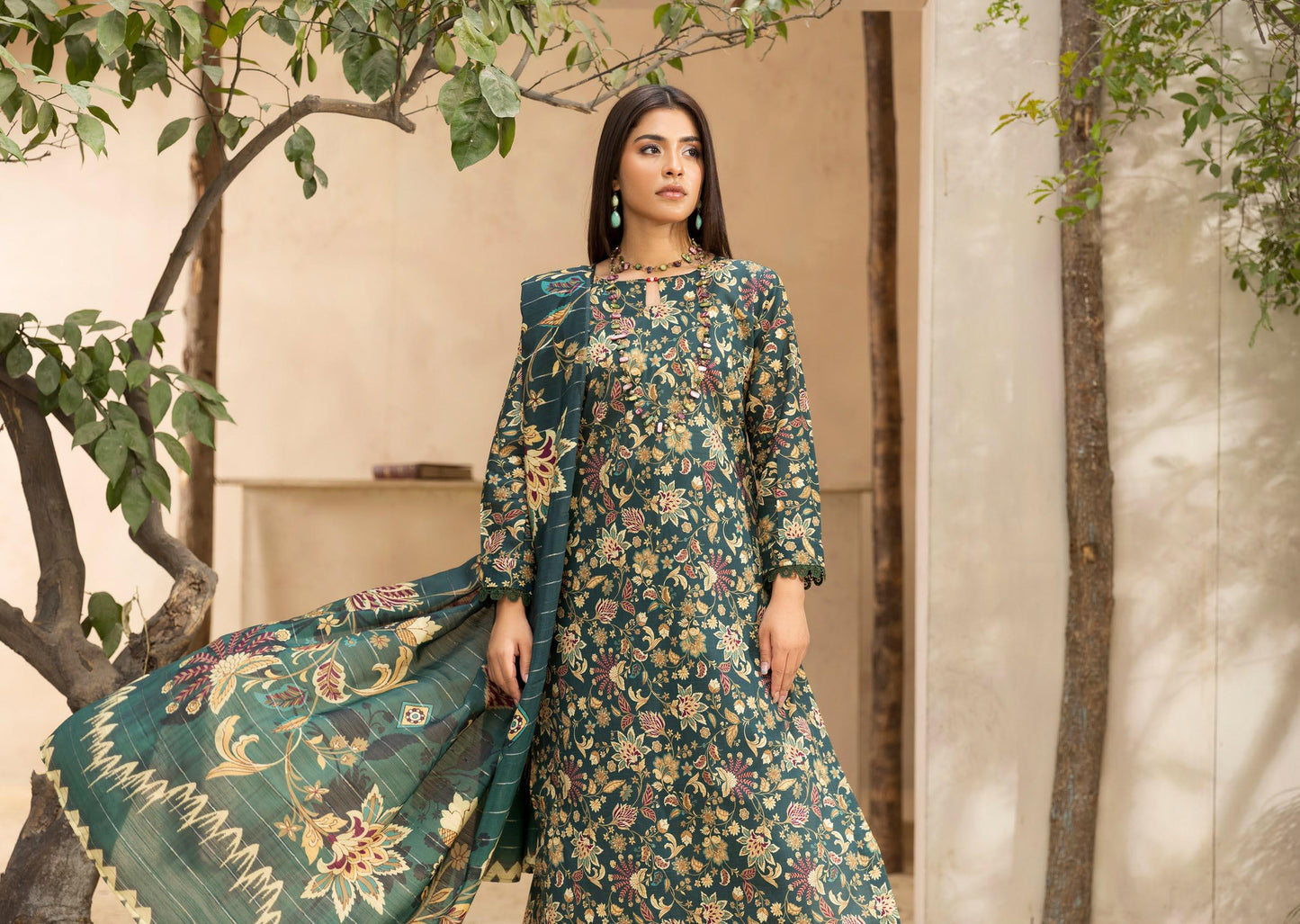 Coco Prints Lawn allover 3 Piece 01 - Waheed Javaid Collections