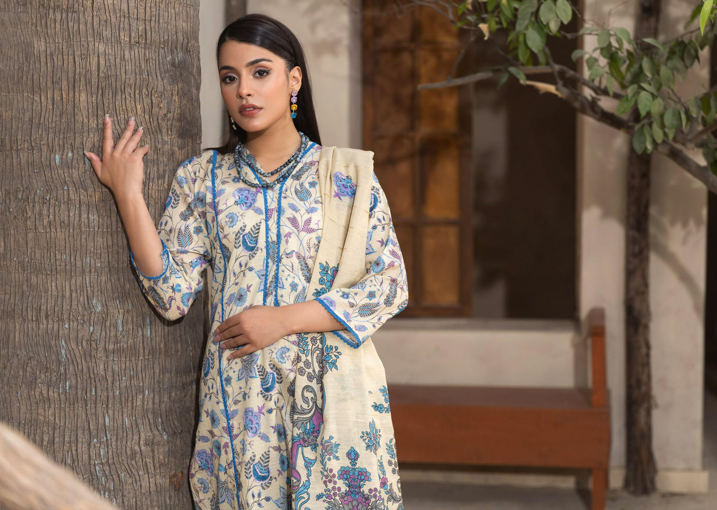 Coco Prints Lawn allover 3 Piece 08 - Waheed Javaid Collections